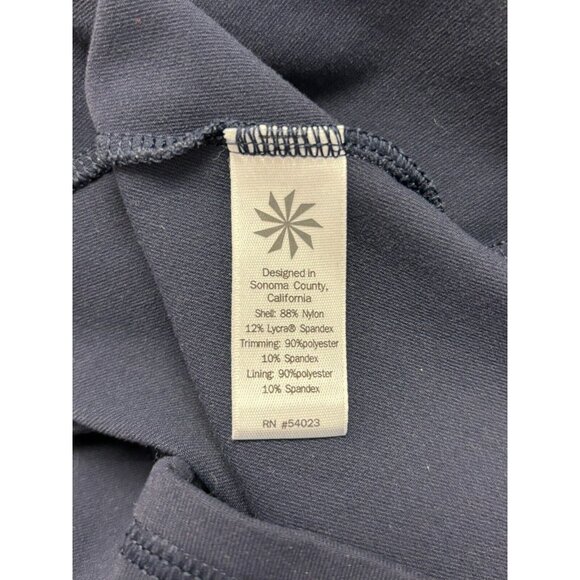 Athleta Navy Blue & Yellow Start Up Tank Padded Athletic Top Size L - Picture 7 of 8